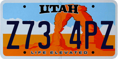 UT license plate Z734PZ