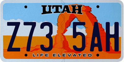 UT license plate Z735AH