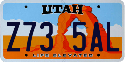 UT license plate Z735AL