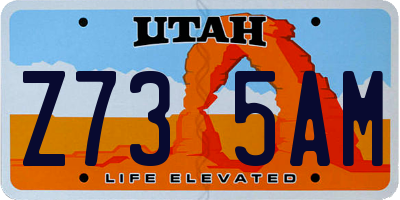 UT license plate Z735AM