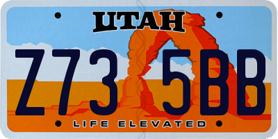 UT license plate Z735BB