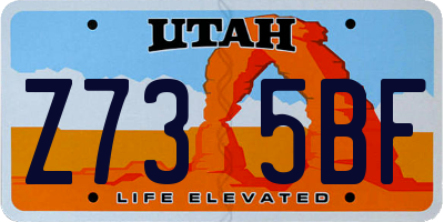UT license plate Z735BF