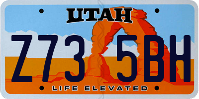 UT license plate Z735BH