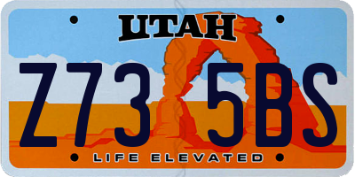 UT license plate Z735BS
