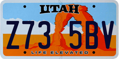UT license plate Z735BV
