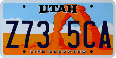 UT license plate Z735CA