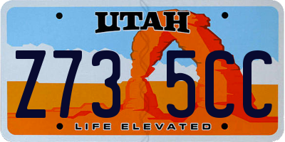 UT license plate Z735CC