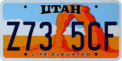 UT license plate Z735CF