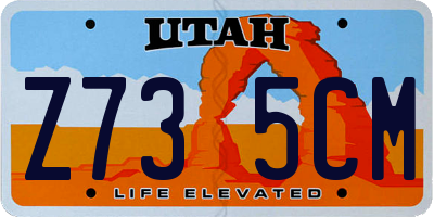 UT license plate Z735CM