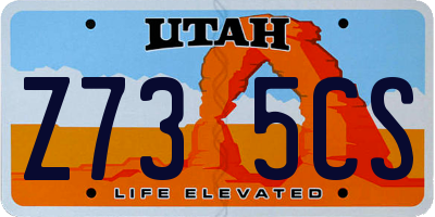 UT license plate Z735CS