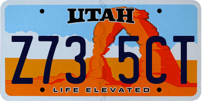 UT license plate Z735CT