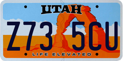 UT license plate Z735CU
