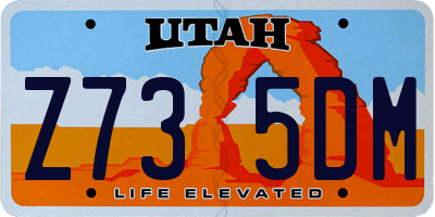 UT license plate Z735DM