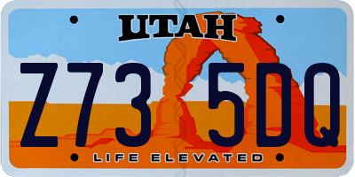 UT license plate Z735DQ