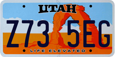 UT license plate Z735EG