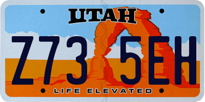 UT license plate Z735EH