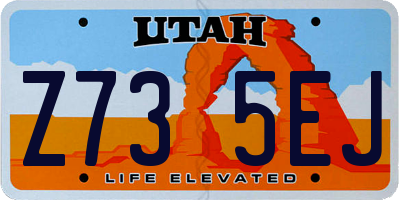 UT license plate Z735EJ