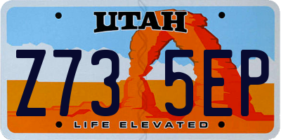 UT license plate Z735EP