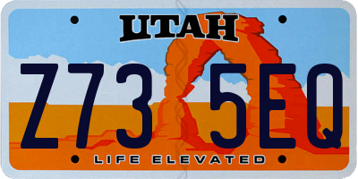 UT license plate Z735EQ