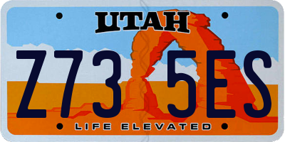 UT license plate Z735ES