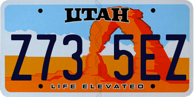 UT license plate Z735EZ