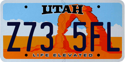 UT license plate Z735FL