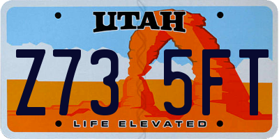 UT license plate Z735FT