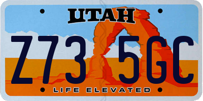 UT license plate Z735GC