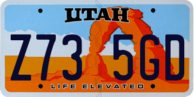 UT license plate Z735GD