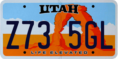 UT license plate Z735GL
