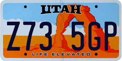 UT license plate Z735GP