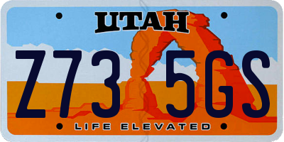 UT license plate Z735GS