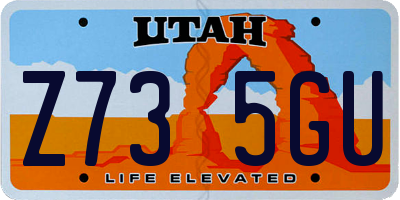 UT license plate Z735GU