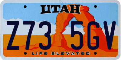 UT license plate Z735GV