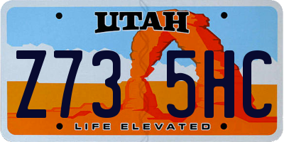 UT license plate Z735HC
