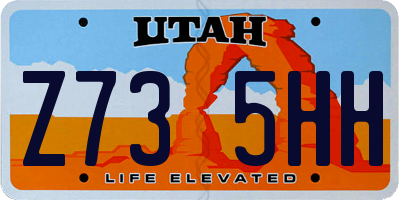 UT license plate Z735HH