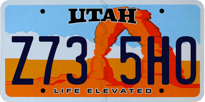 UT license plate Z735HO