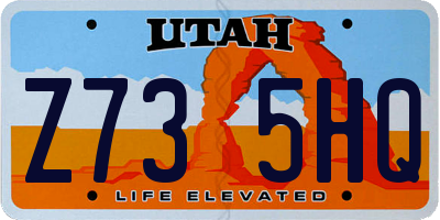 UT license plate Z735HQ
