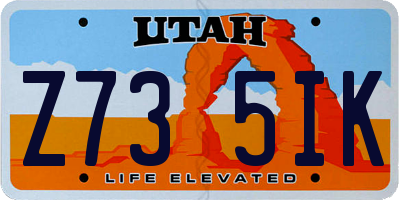 UT license plate Z735IK