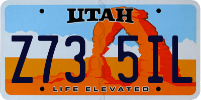 UT license plate Z735IL