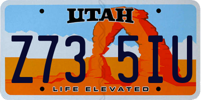 UT license plate Z735IU