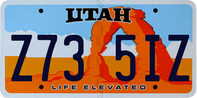 UT license plate Z735IZ