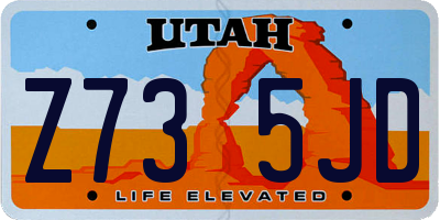 UT license plate Z735JD