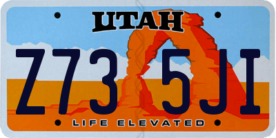 UT license plate Z735JI