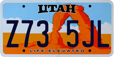 UT license plate Z735JL