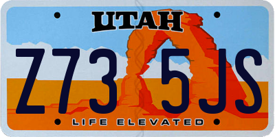 UT license plate Z735JS