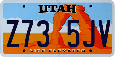 UT license plate Z735JV