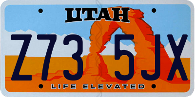 UT license plate Z735JX
