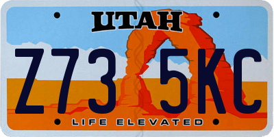 UT license plate Z735KC