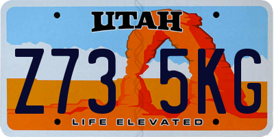 UT license plate Z735KG